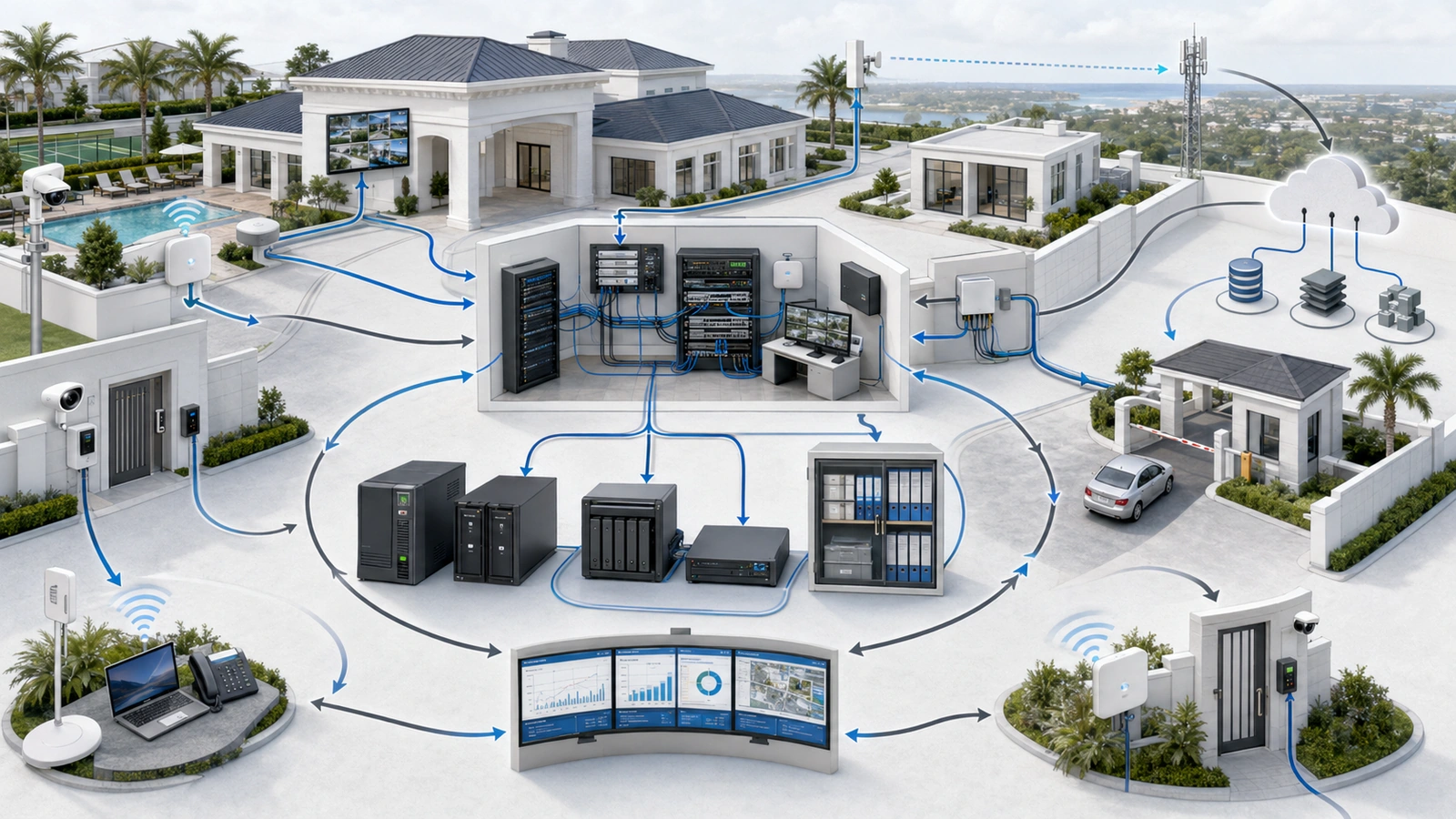 HOA network incident-response lifecycle covering detection, evidence, containment, recovery, validation, documentation, and corrective action